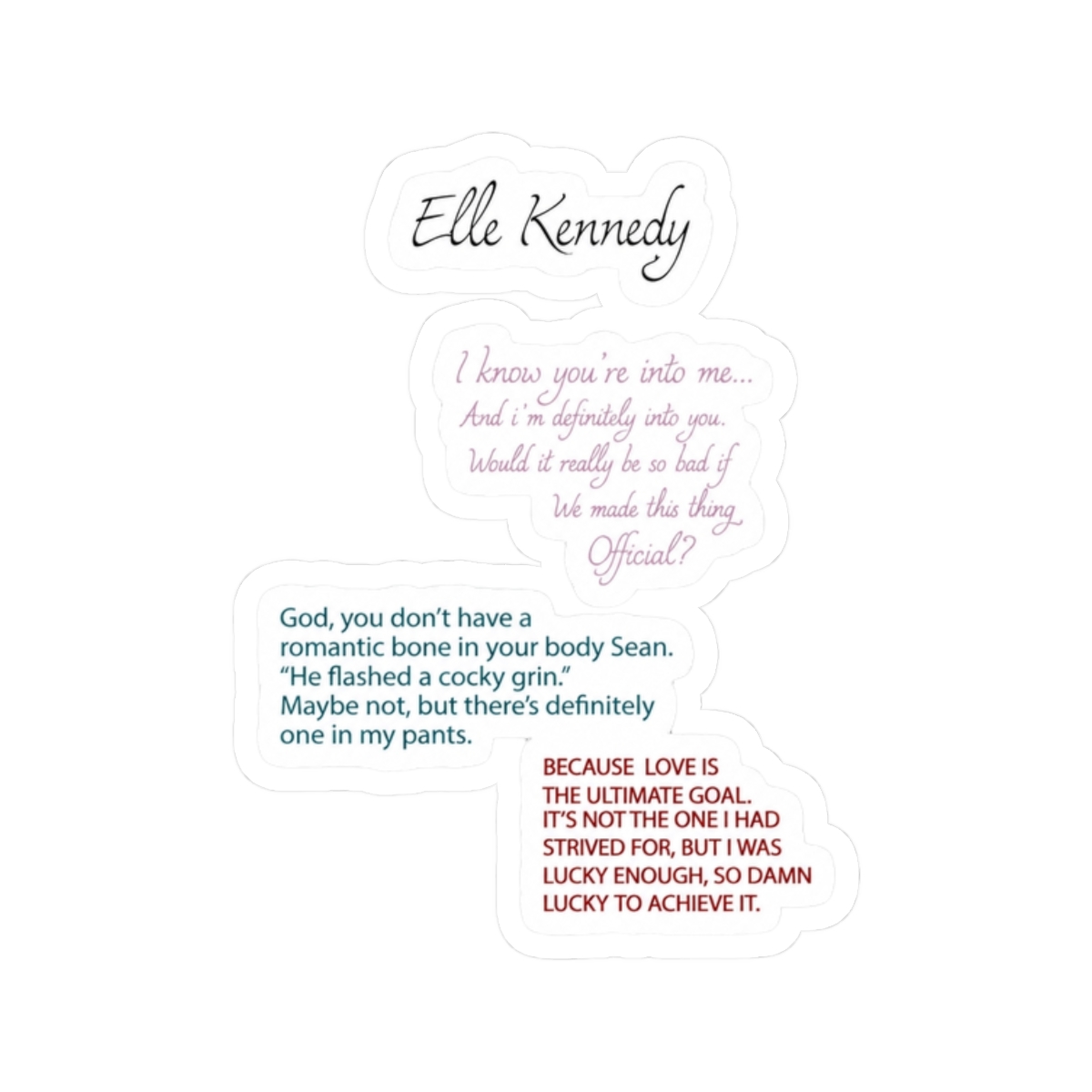 Elle Kennedy Book Quotes - alternate angle 3, merchandise